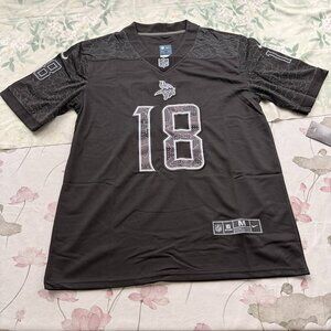 NFL Minnesota Vikings #18 Black Jersey